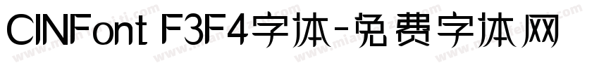 CINFont F3F4字体字体转换
